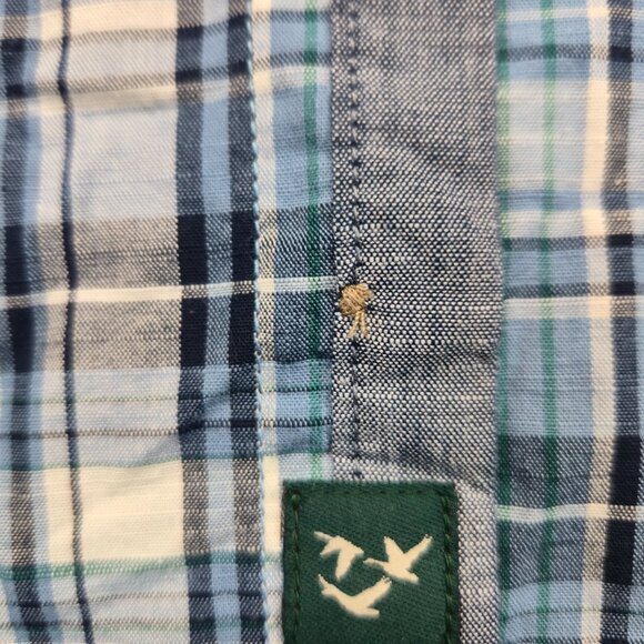 Outdoor Life Men’s Blue Plaid Short Sleeve Button-Up Shirt Size S Cotton - Picture 8 of 14